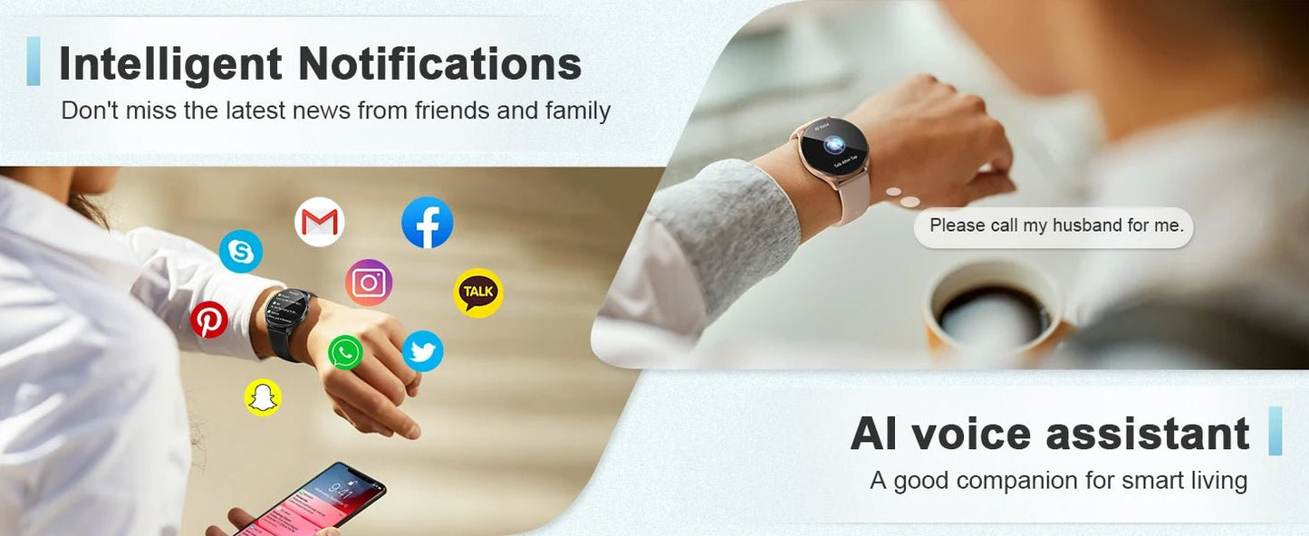 Blackview X20 Smart Watch with Health Monitoring Fitness Tracking 1.43” HD AMOLED Screen Bluetooth Watches for Men Women Gifts - RELUX.STORE