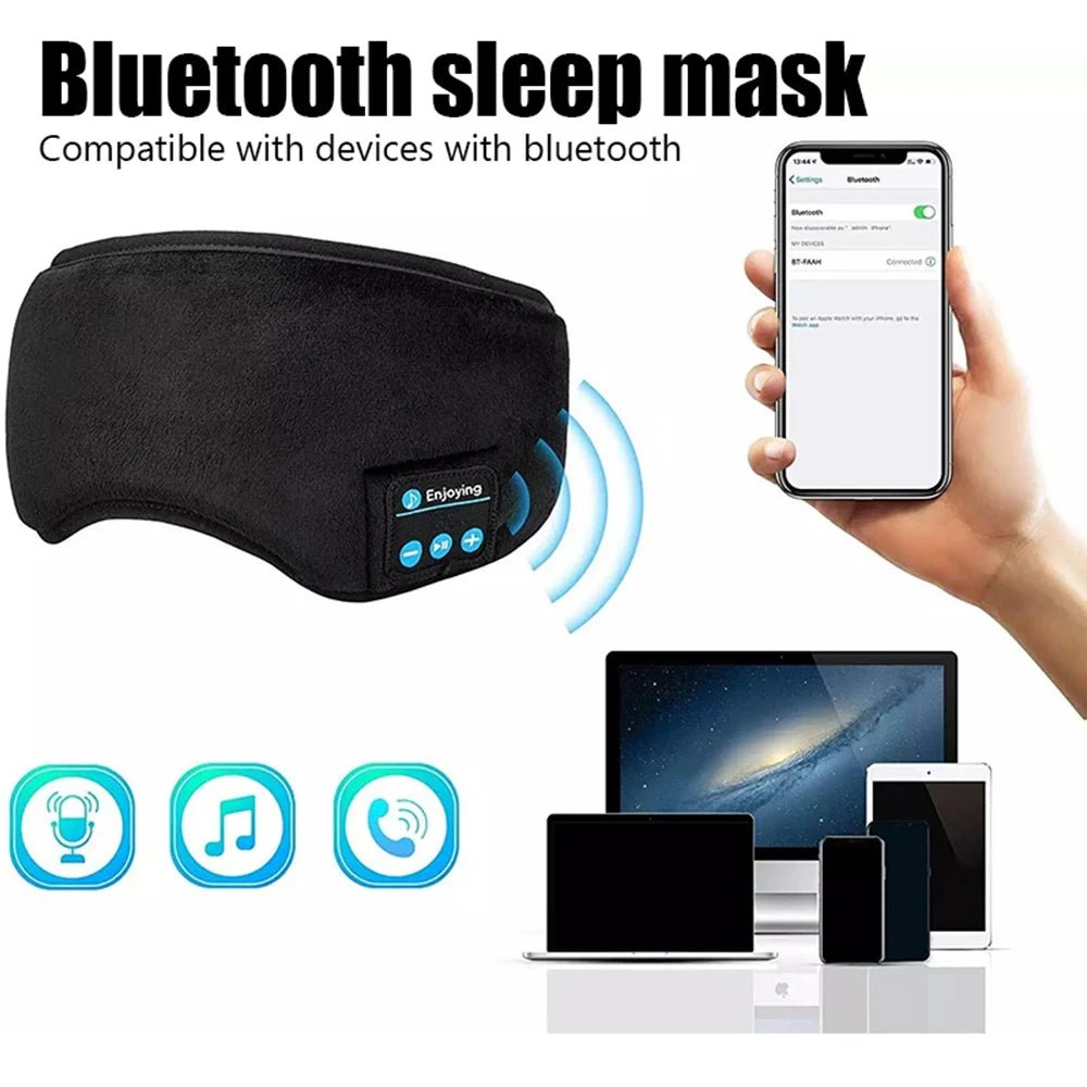 “Bluetooth Earphones Headband – Wireless Sports & Sleep Headset, Elastic Music Eye Mask, Comfortable Bluetooth Headphones for Running, Gym & Sleeping” - RELUX.STORE