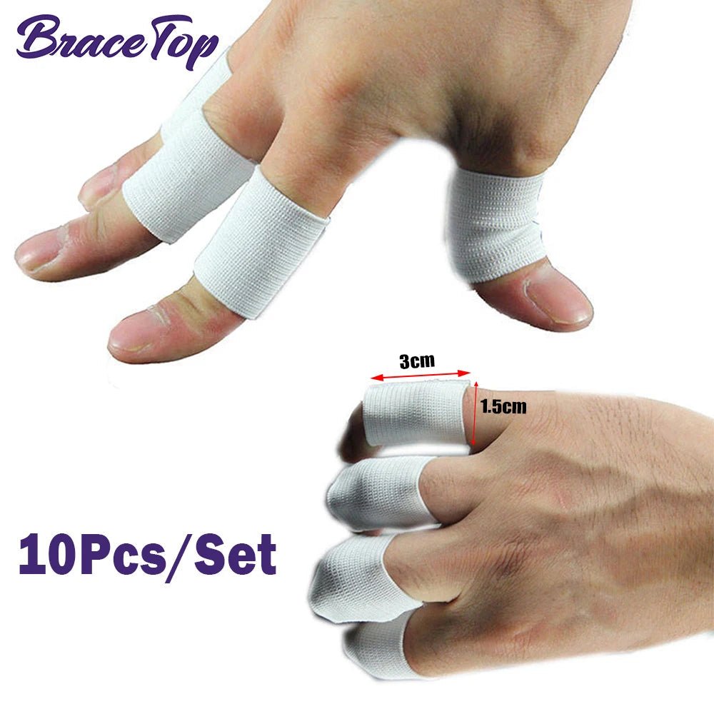 "BraceTop 10pcs Stretchy Sports Finger Sleeves – Arthritis & Finger Support Guards for Basketball, Volleyball & Outdoor Activities by Relux.Store" - RELUX.STORE