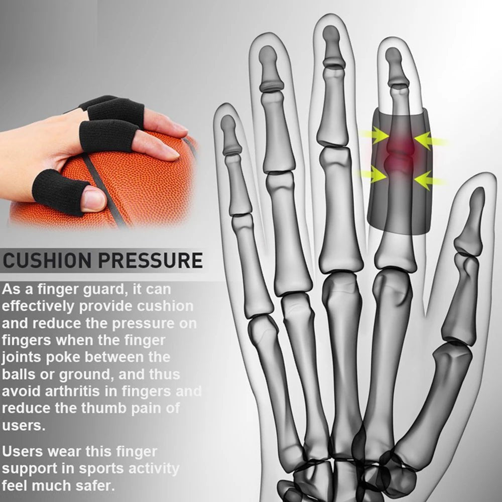 "BraceTop 10pcs Stretchy Sports Finger Sleeves – Arthritis & Finger Support Guards for Basketball, Volleyball & Outdoor Activities by Relux.Store" - RELUX.STORE