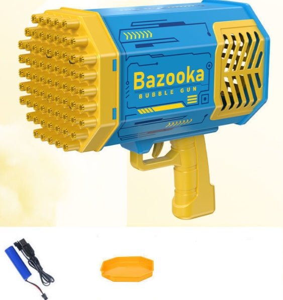 Bubble Gun Rocket 69 Holes Soap Bubbles Machine Gun Shape Automatic Blower With Light Toys For Kids Pomperos - RELUX.STORE