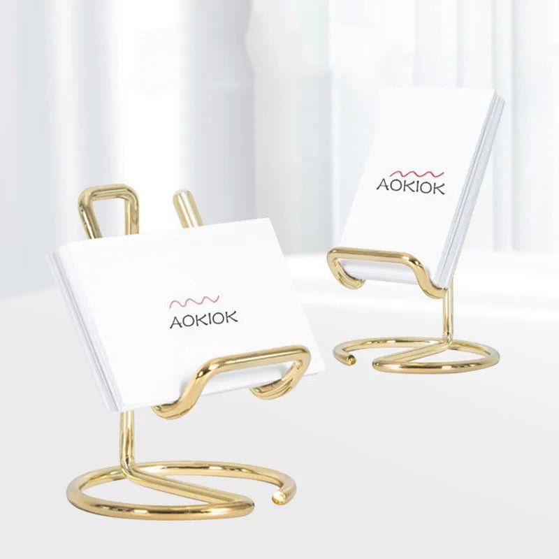 Business Card Holder Desktop Business Card Holder Sign Holder Display Stand Business Card Storage BQ05 - RELUX.STORE