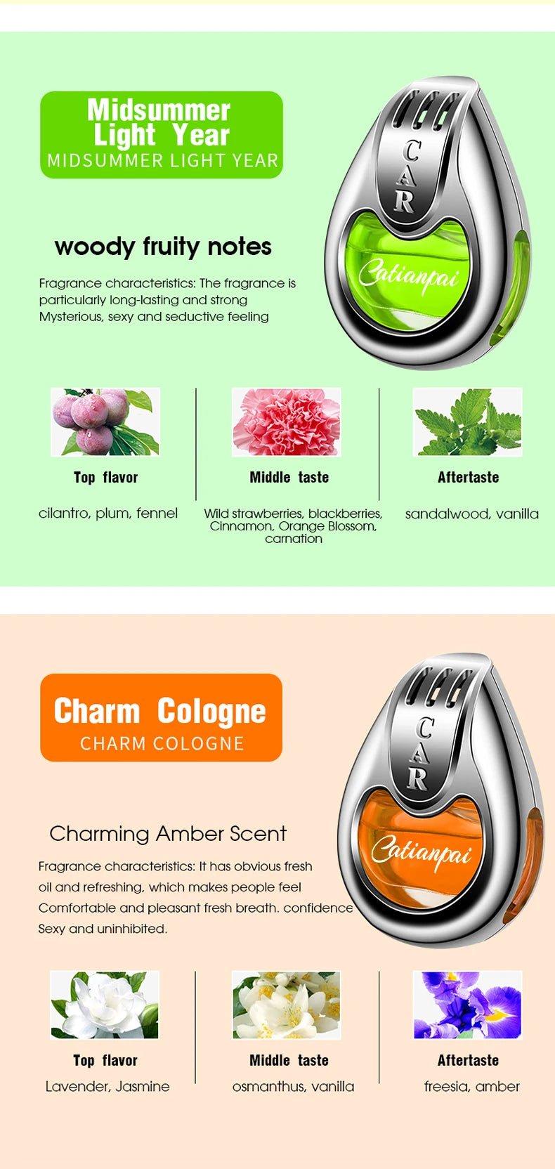 "Car Air Freshener Fragrance – Creative Vent Diffuser Pendant, Long - Lasting Aromatherapy Scent for Auto Interiors" - RELUX.STORE