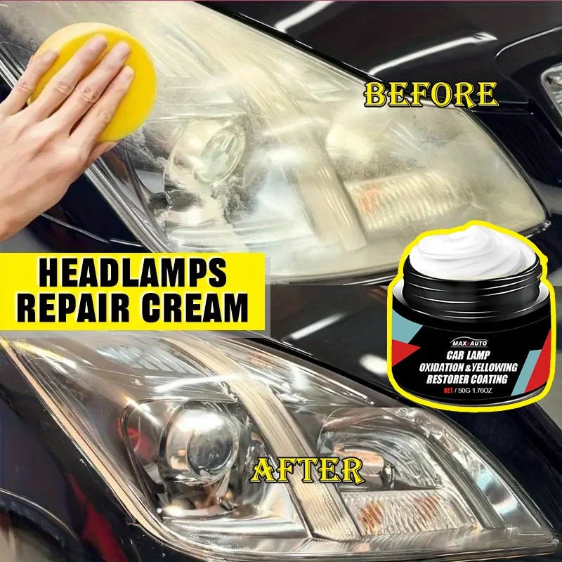 "Car Headlight Restoration Polishing Kit – Scratch Remover & Oxidation Cleaner Paste for Headlamp Repair | Clear Lens Restoration Tool" - RELUX.STORE