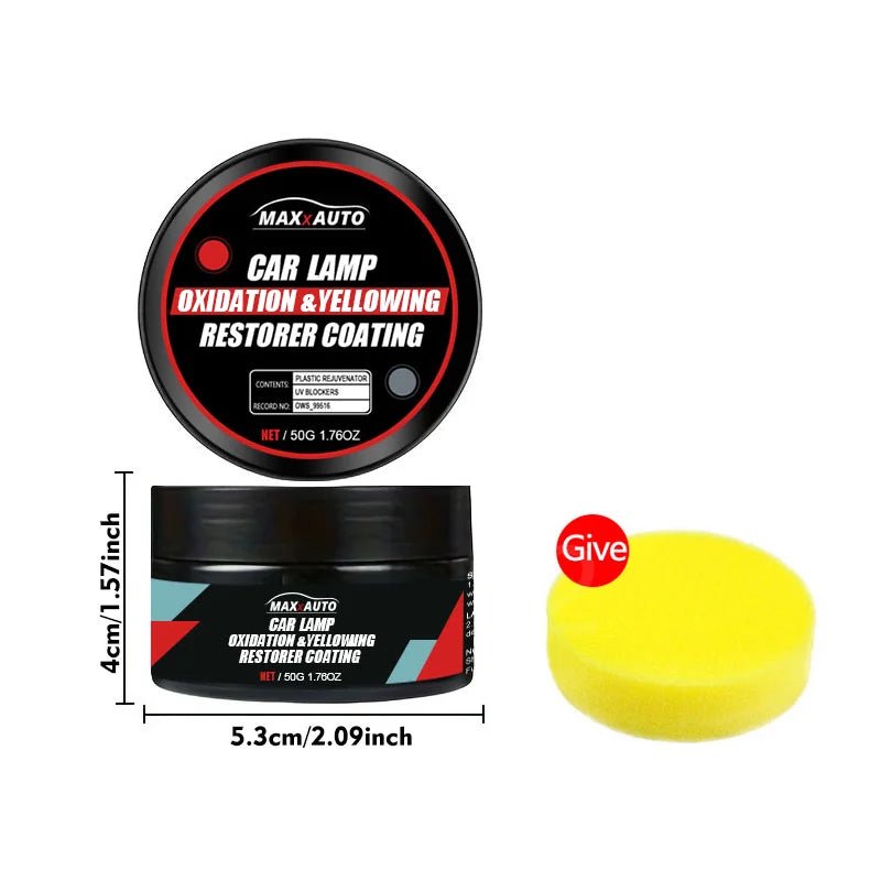 "Car Headlight Restoration Polishing Kit – Scratch Remover & Oxidation Cleaner Paste for Headlamp Repair | Clear Lens Restoration Tool" - RELUX.STORE