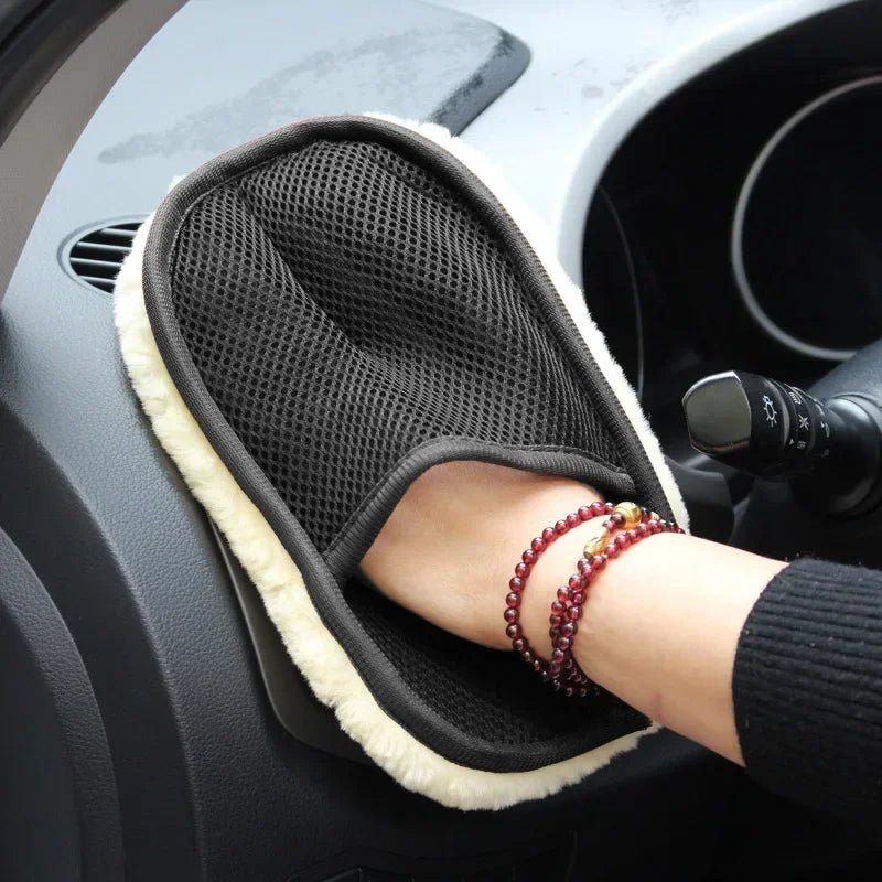 "Car Washing Imitation Wool Gloves – Thickened Plush Gloves for Car Cleaning, Waxing & Polishing" - RELUX.STORE