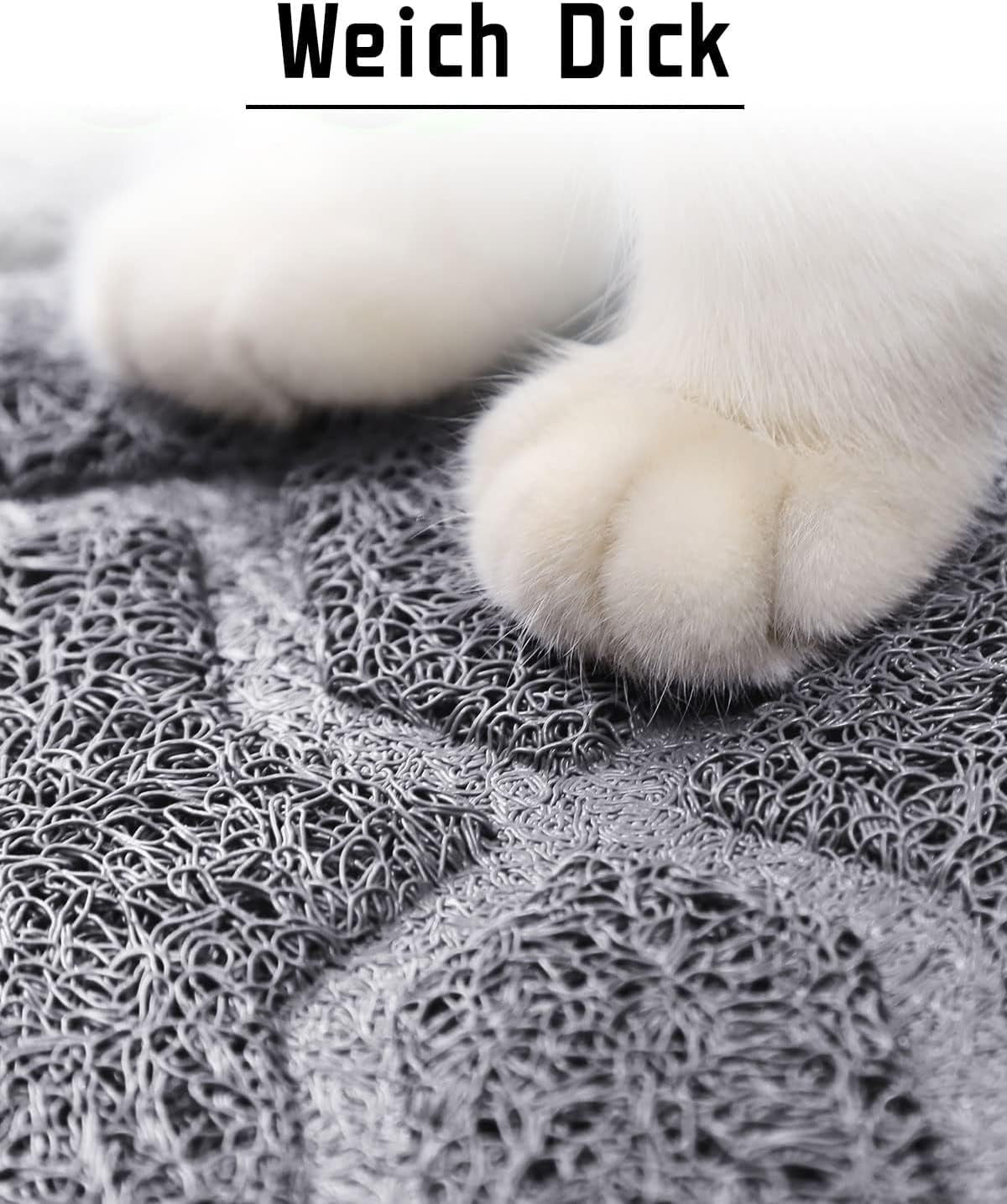 Cat Litter Mat – 35.4" x 23.6" Litter Box Mat with Litter Lock Mesh, Soft, Non - Slip, Water - Resistant, Easy to Clean – Keep Floors Litter - Free (Dark Grey) - RELUX.STORE