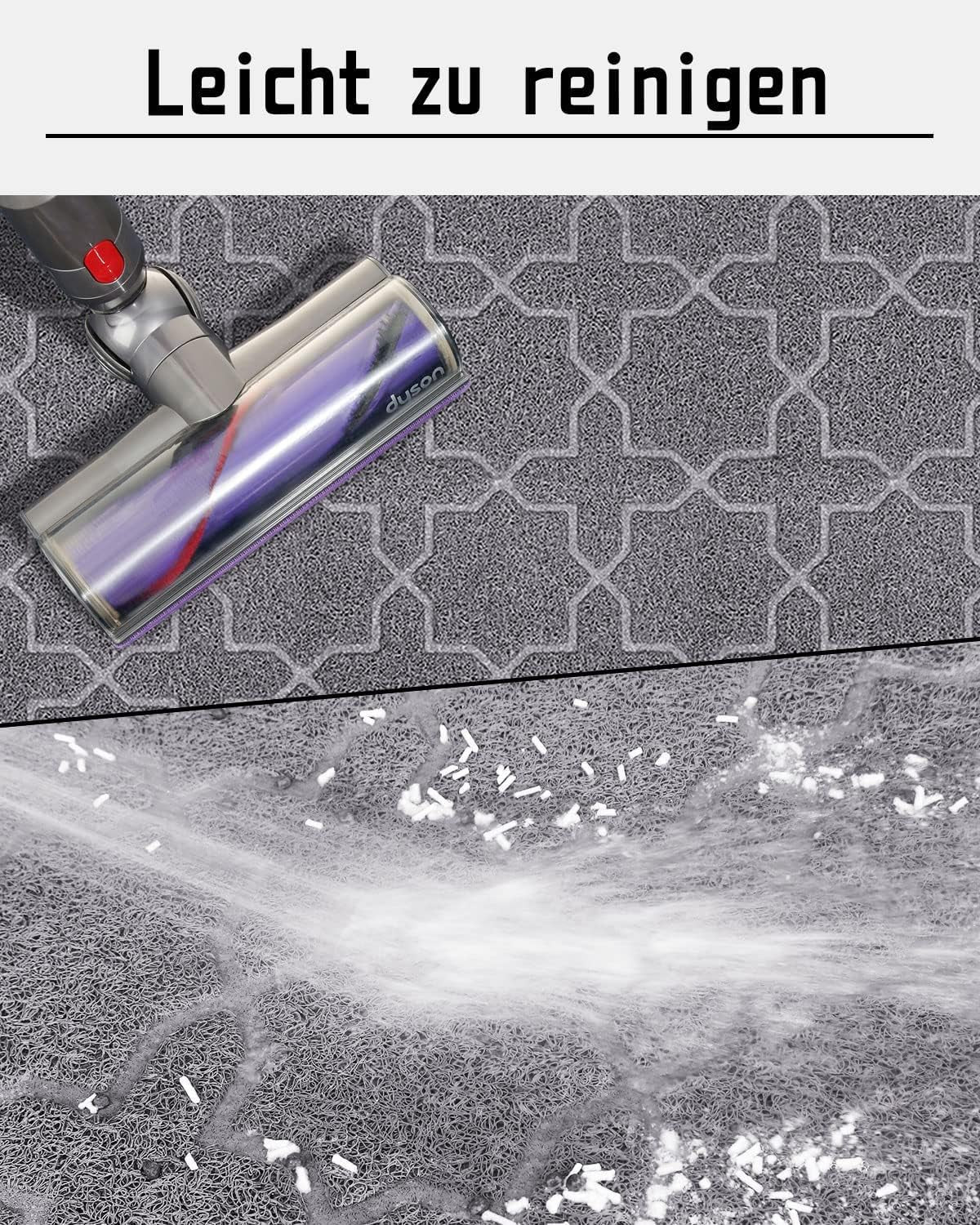 Cat Litter Mat – 35.4" x 23.6" Litter Box Mat with Litter Lock Mesh, Soft, Non - Slip, Water - Resistant, Easy to Clean – Keep Floors Litter - Free (Dark Grey) - RELUX.STORE