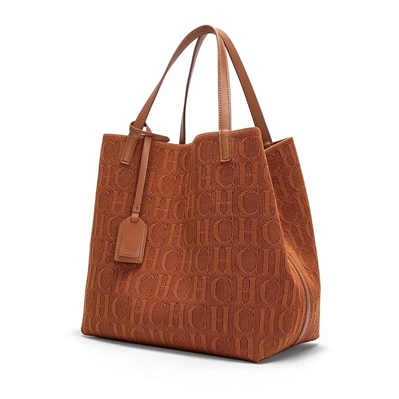 CH Ladies Shoulder Bag Fashion Classic New Pure Color Outer Pocket Ladies Handbag High Quality Craft Large Capacity Handbag - RELUX.STORE