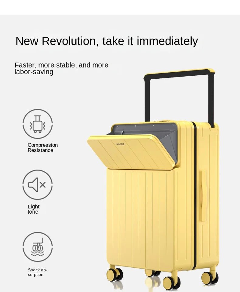 COLENARA 20"22"24"26 Inch Suitcase Box New Universal Multifunctional Front Open Trolley Case Boarding Box Large Capacity Luggage - RELUX.STORECOLENARA 20"22"24"26 Inch Suitcase Box New Universal Multifunctional Front Open Trolley Case Boarding Box Large Capacity Luggage