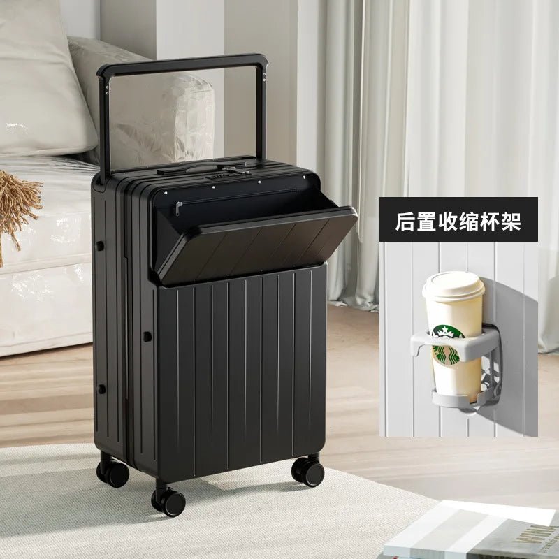 COLENARA 20"22"24"26 Inch Suitcase Box New Universal Multifunctional Front Open Trolley Case Boarding Box Large Capacity Luggage - RELUX.STORECOLENARA 20"22"24"26 Inch Suitcase Box New Universal Multifunctional Front Open Trolley Case Boarding Box Large Capacity Luggage