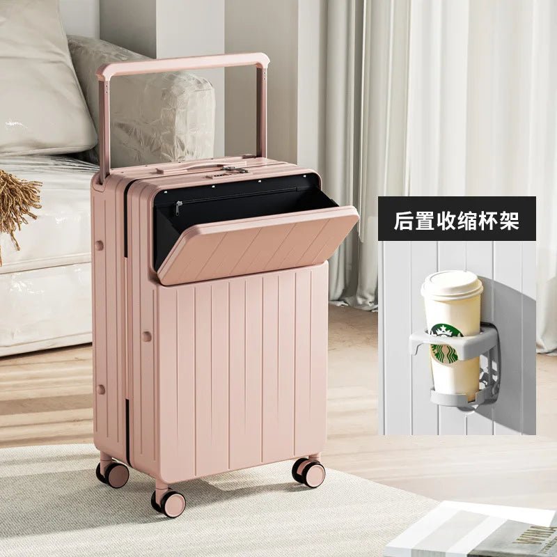 COLENARA 20"22"24"26 Inch Suitcase Box New Universal Multifunctional Front Open Trolley Case Boarding Box Large Capacity Luggage - RELUX.STORECOLENARA 20"22"24"26 Inch Suitcase Box New Universal Multifunctional Front Open Trolley Case Boarding Box Large Capacity Luggage