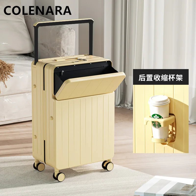 COLENARA 20"22"24"26 Inch Suitcase Box New Universal Multifunctional Front Open Trolley Case Boarding Box Large Capacity Luggage - RELUX.STORECOLENARA 20"22"24"26 Inch Suitcase Box New Universal Multifunctional Front Open Trolley Case Boarding Box Large Capacity Luggage