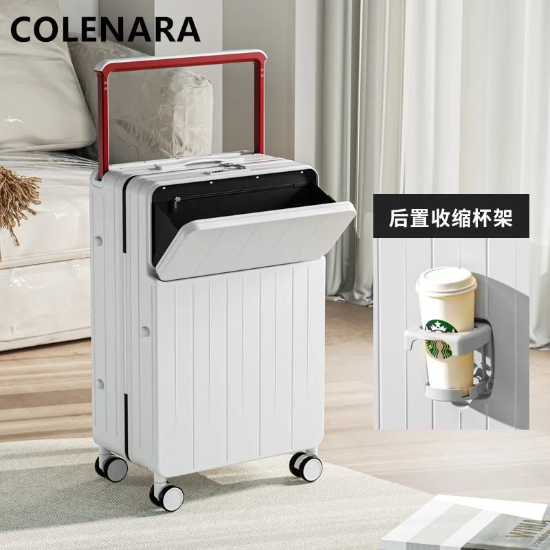COLENARA 20"22"24"26 Inch Suitcase Box New Universal Multifunctional Front Open Trolley Case Boarding Box Large Capacity Luggage - RELUX.STORECOLENARA 20"22"24"26 Inch Suitcase Box New Universal Multifunctional Front Open Trolley Case Boarding Box Large Capacity Luggage