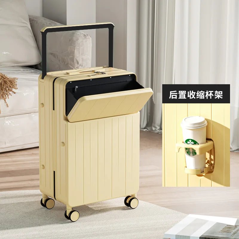 COLENARA 20"22"24"26 Inch Suitcase Box New Universal Multifunctional Front Open Trolley Case Boarding Box Large Capacity Luggage - RELUX.STORECOLENARA 20"22"24"26 Inch Suitcase Box New Universal Multifunctional Front Open Trolley Case Boarding Box Large Capacity Luggage