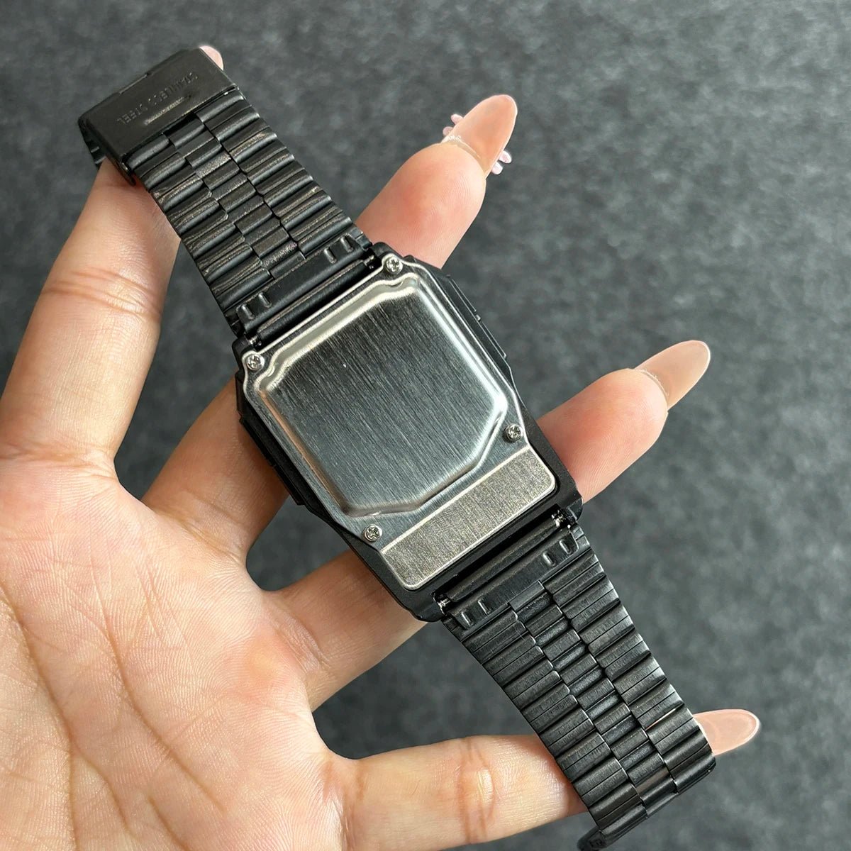 Computer Style Stainless Steel Strap Watch Men's Calculator Watch Multifunctional Led Watch Plastic Case Men's Watch Top Luxury - RELUX.STORE