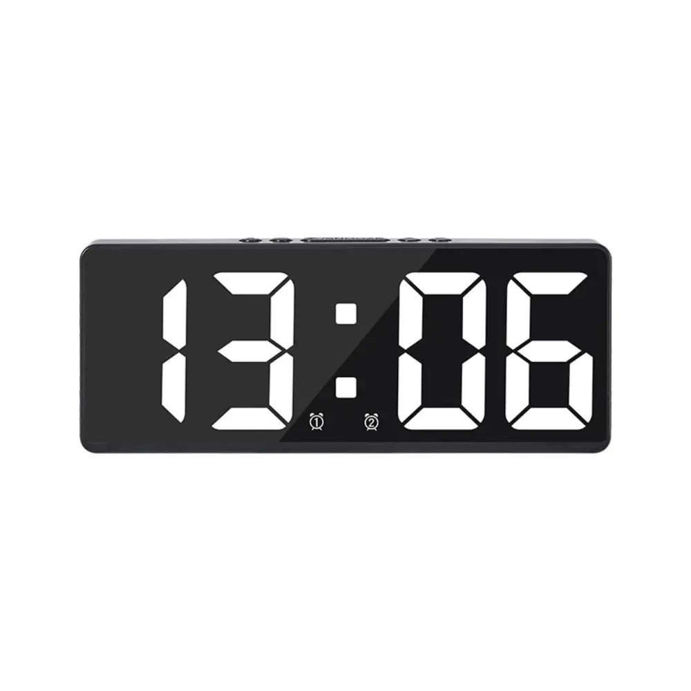Creative Number Clock Color Nightlight Temperature Calendar Alarm Clock LED Large Number Electronic Clock Backlight Home Decor - RELUX.STORE