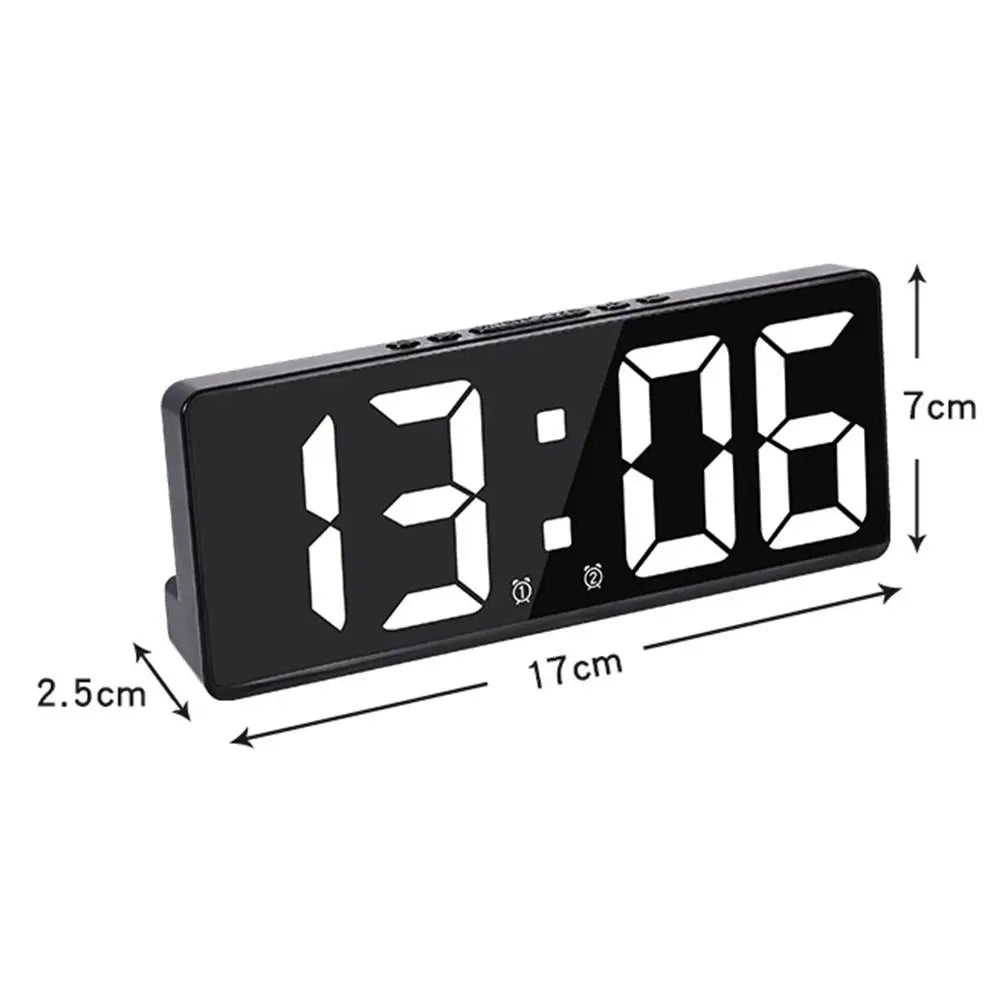 Creative Number Clock Color Nightlight Temperature Calendar Alarm Clock LED Large Number Electronic Clock Backlight Home Decor - RELUX.STORE