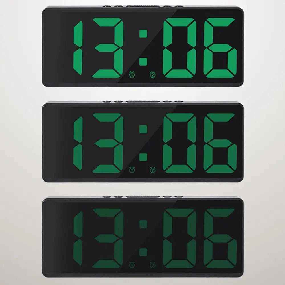 Creative Number Clock Color Nightlight Temperature Calendar Alarm Clock LED Large Number Electronic Clock Backlight Home Decor - RELUX.STORE