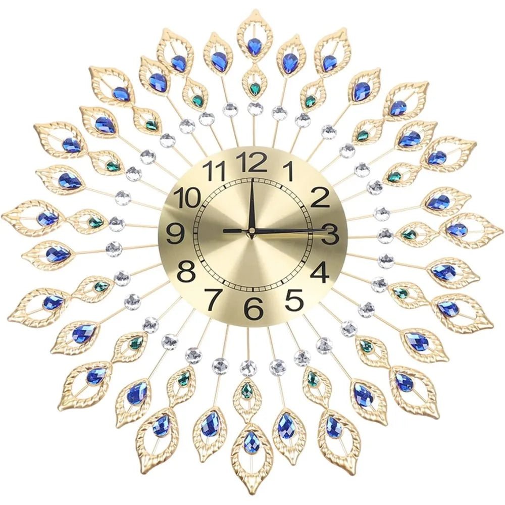 "Crystal Modern Wall Clock – Silent Non - Ticking Round Decorative Clock with Arabic Numerals for Living Room, Bedroom & Office Décor" - RELUX.STORE