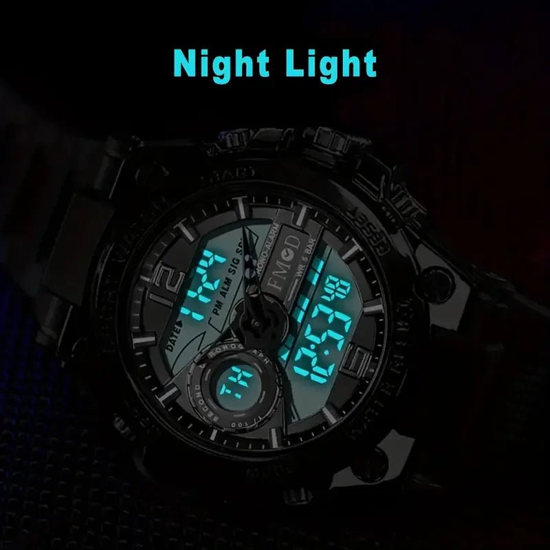 Digital Men Steel Military Wristwatch LED Quartz ClockSport Watch Male Big Watches Men Relogios Masculino - RELUX.STORE