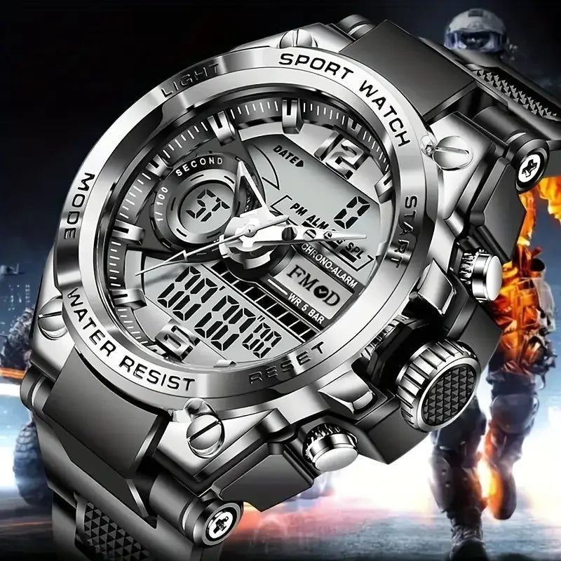 Digital Men Steel Military Wristwatch LED Quartz ClockSport Watch Male Big Watches Men Relogios Masculino - RELUX.STORE