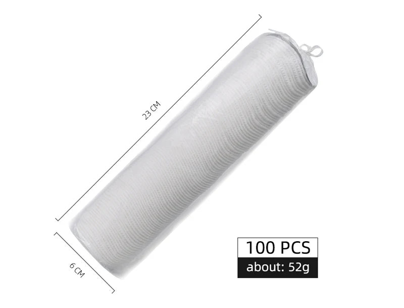 Disposable 100PCS Cosmetic Wipes Nail Art Cleaning Round Pads Soft Daily Supplies Facial Cotton Makeup Remover Tool - RELUX.STORE