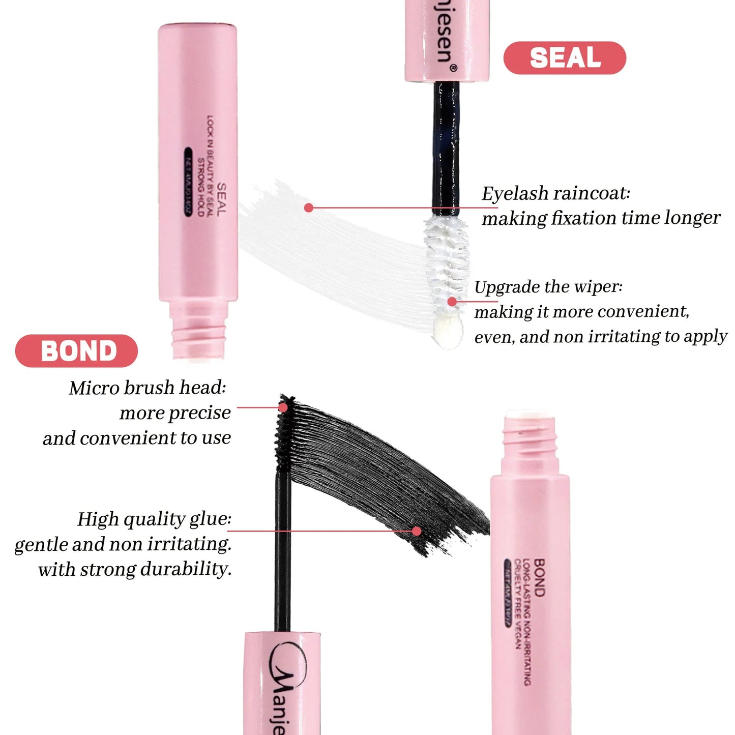 DIY Lash Extension Kit Lash Bond and Seal Remover Tweezers Makeup Set Individual Lashes Clusters Eyelashes Tools - RELUX.STORE