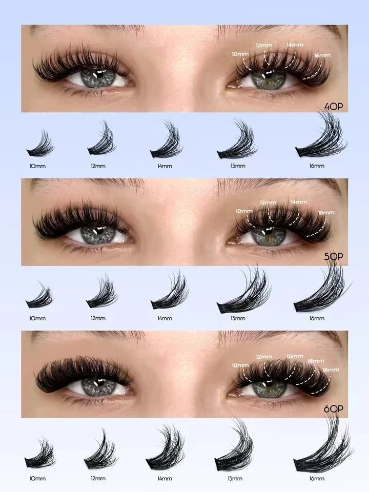 DIY Lashes Extension Kit Lash Bond and Seal Remover Eyelashes 200 PCS Clusters Makeup Tools for Gluing Lashes Gluing Glue - RELUX.STORE
