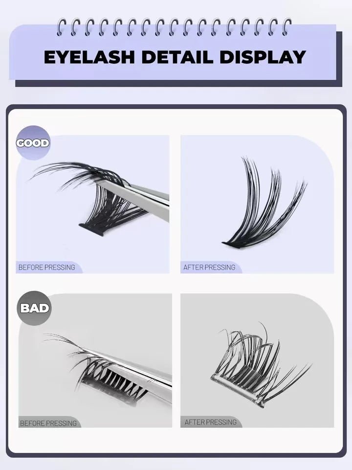 DIY Lashes Extension Kit Lash Bond and Seal Remover Eyelashes 200 PCS Clusters Makeup Tools for Gluing Lashes Gluing Glue - RELUX.STORE
