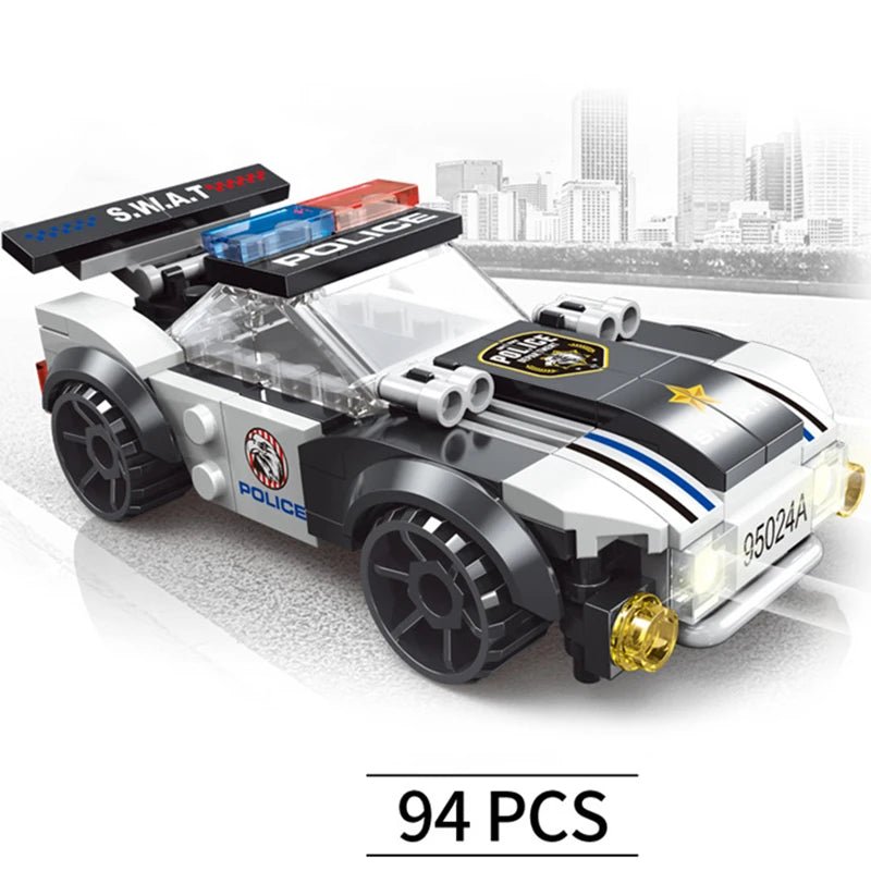 “DIY MOC City Police Car & Dual - Rotor Helicopter Building Blocks Kit – SWAT Super Vehicle & Famous City Model Bricks for Kids & Collectors” - RELUX.STORE