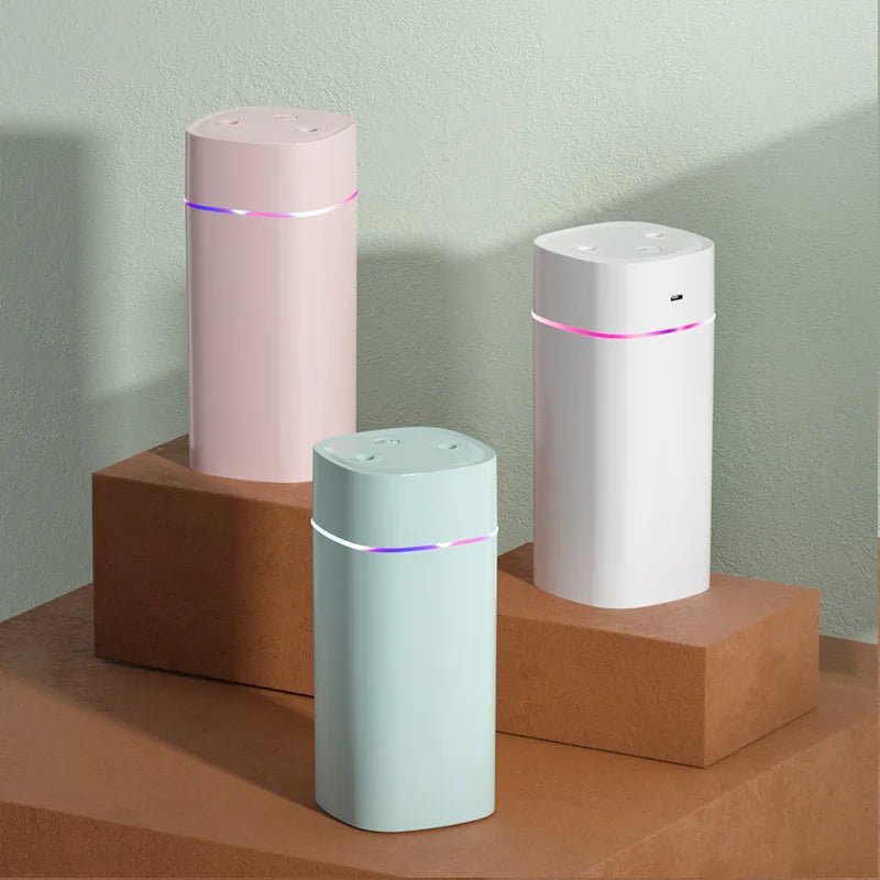 Dual - Nozzle USB Humidifier | 800ml/H Super Mist & Ultra Quiet | Car/Home Moisturizing Device - RELUX.STORE