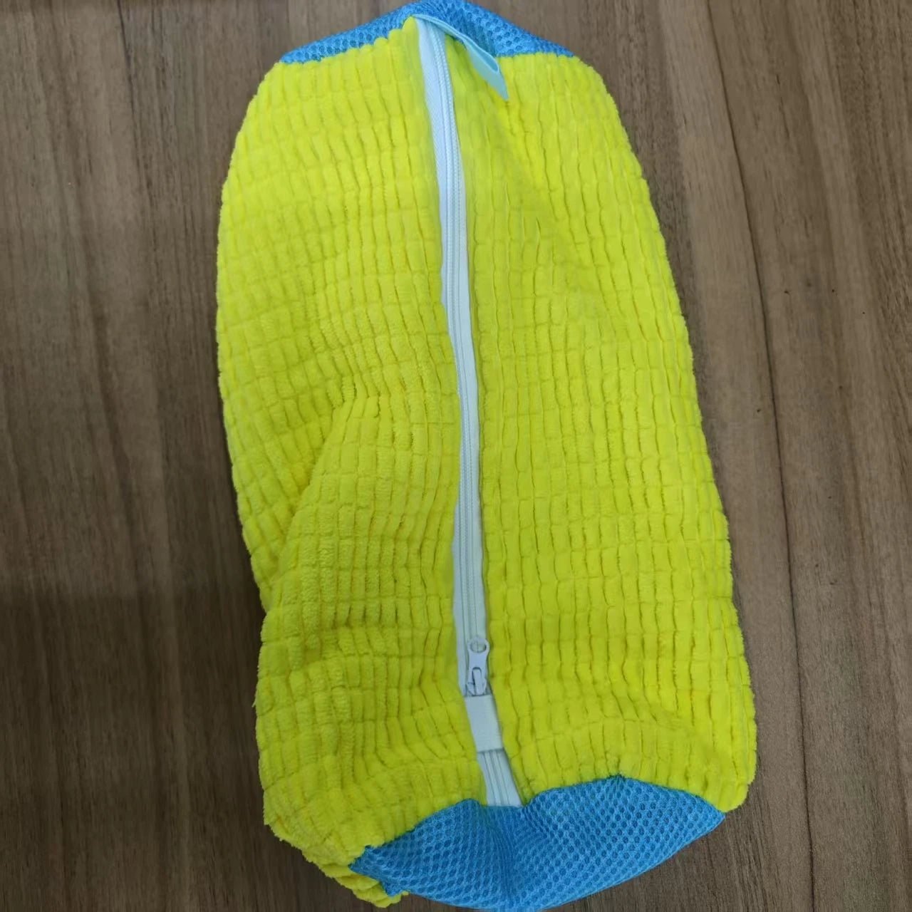 Durable Shoe Washing Machine Bag for All Shoe Types - Yellow with Blue Zipper,Ideal for Sneakers and Casual Shoes,Laundry Wash Bag - RELUX.STORE