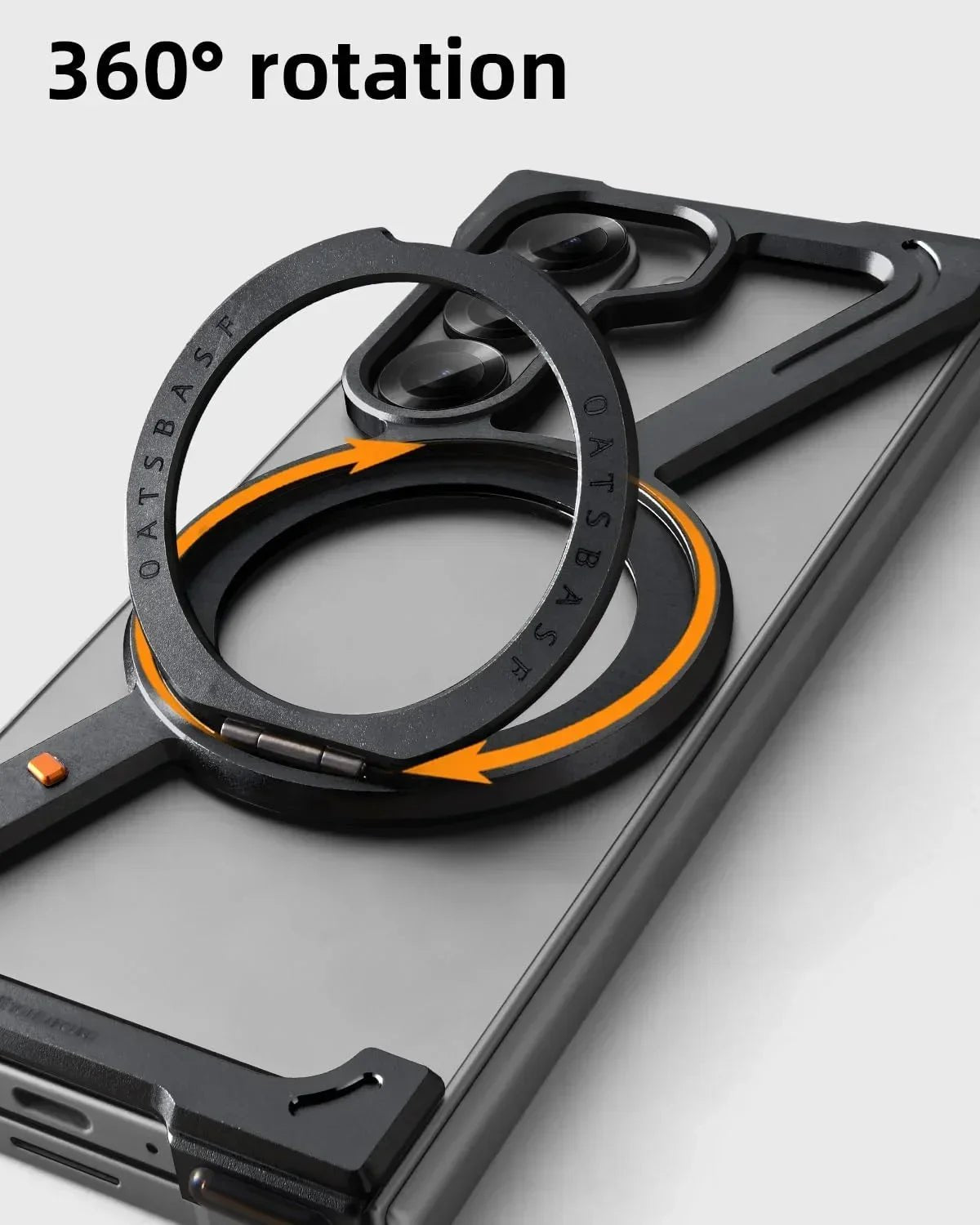 Eary Frameless Case for Samsung Galaxy Z Fold 7 – 360° Rotating Magnetic Stand, Metal Shockproof MagSafe Protector - RELUX.STORE
