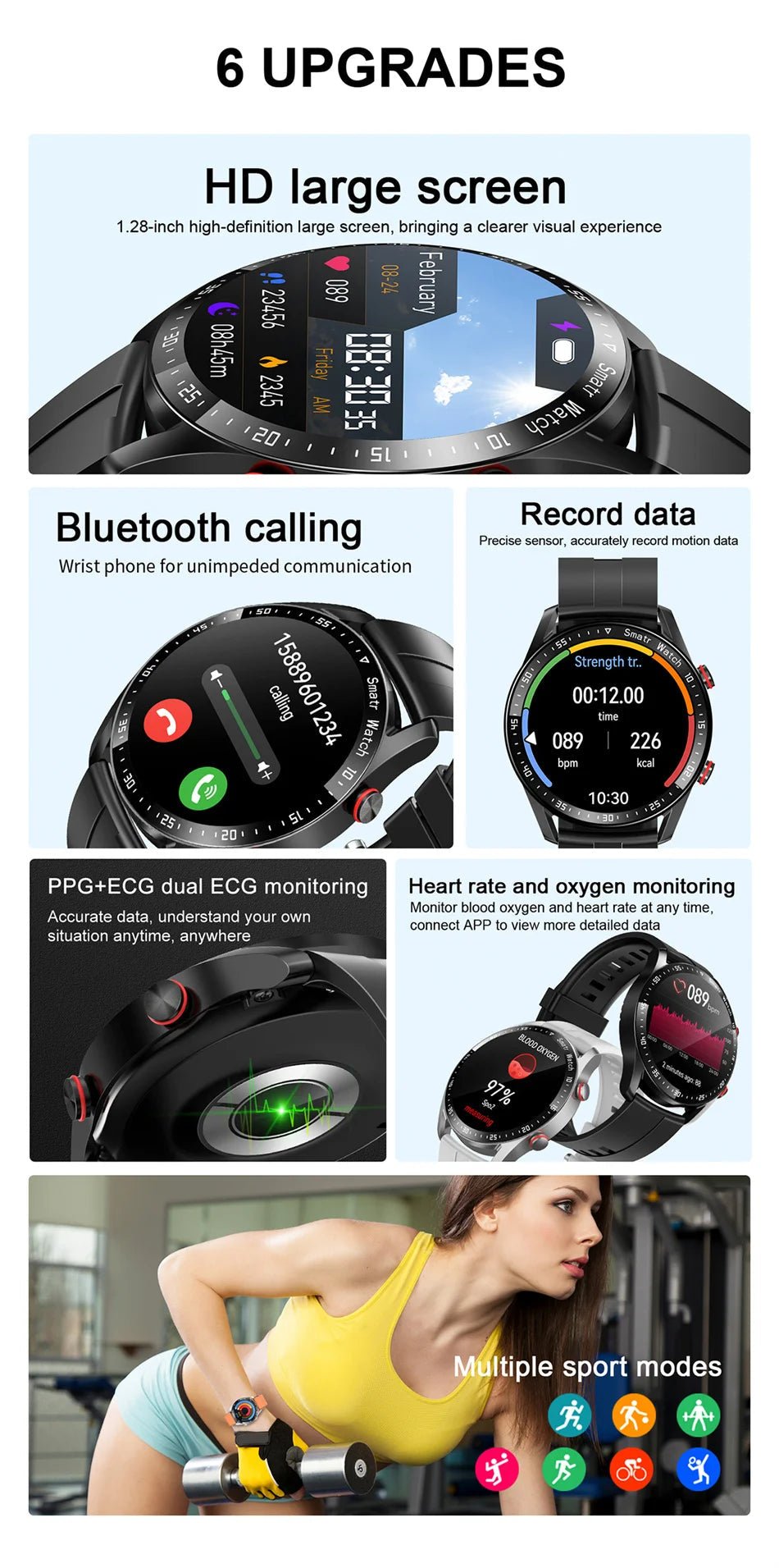 ECG+PPG Bluetooth Call Smart Watch Men Laser Health Blood Pressure Fitnes Sports Watches Man Sports Waterproof Smartwatch+Box - RELUX.STORE