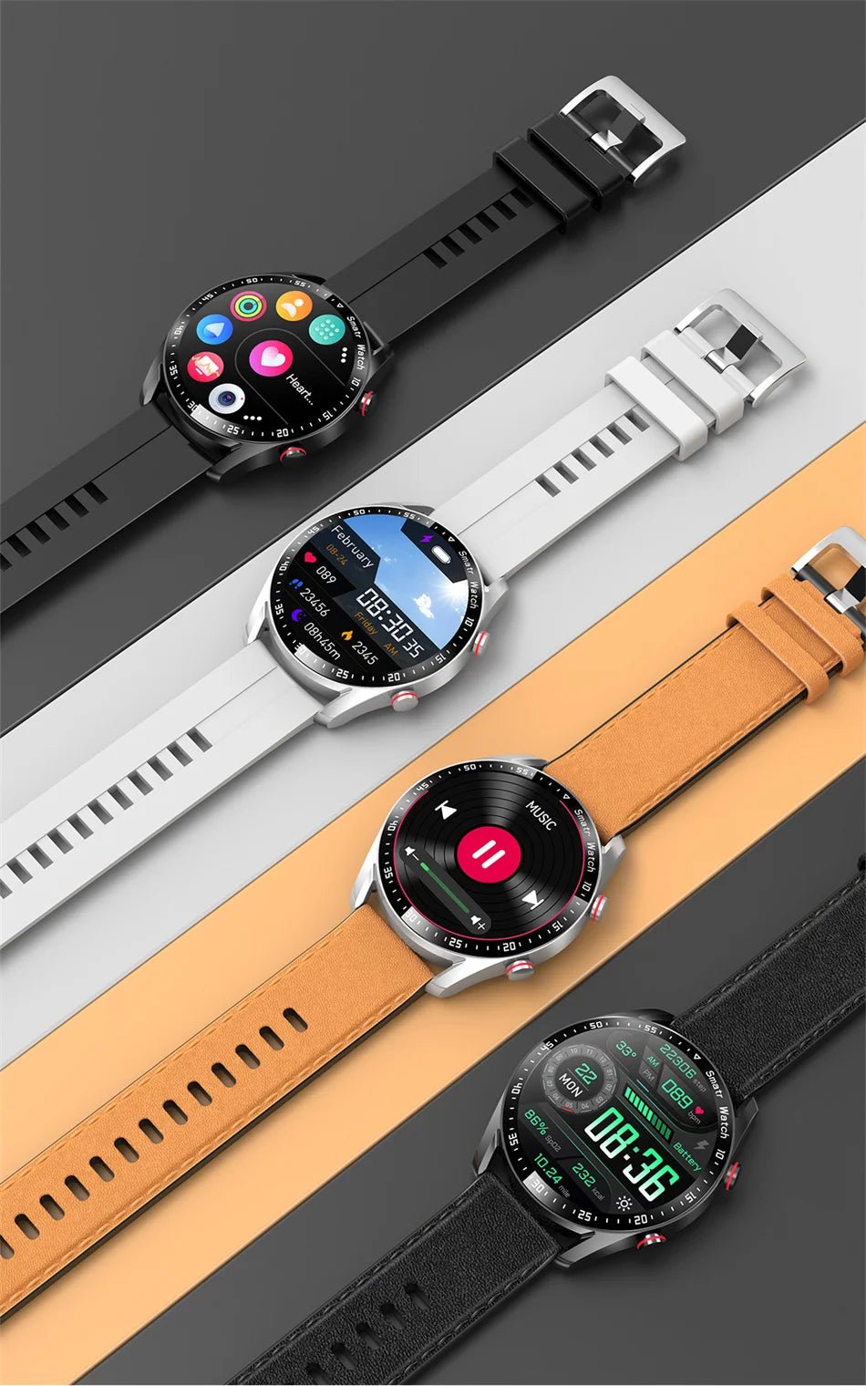 ECG+PPG Bluetooth Call Smart Watch Men Laser Health Blood Pressure Fitnes Sports Watches Man Sports Waterproof Smartwatch+Box - RELUX.STORE