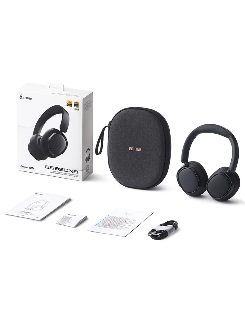 Edifier ES850NB Wireless Over - Ear Headphones – Noise Cancelling, Hi - Res Bluetooth Earphones with Carry Bag - RELUX.STORE