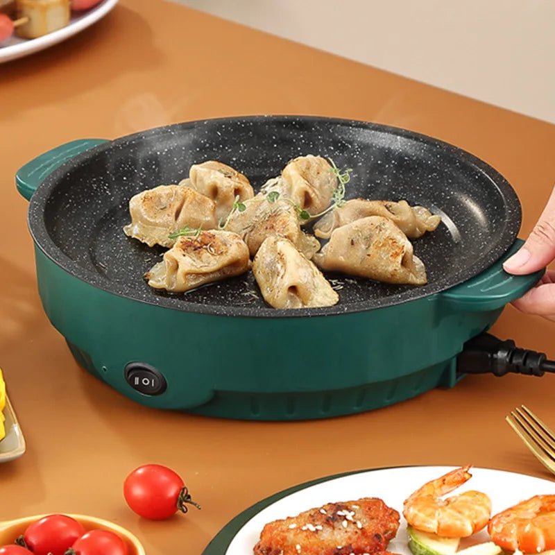 Electric MultiCooker Electric Frying Pan 220V Househould Barbecue Fried Steak Fish Omelette Frying Pan Non - stick Cooking Machine - RELUX.STORE