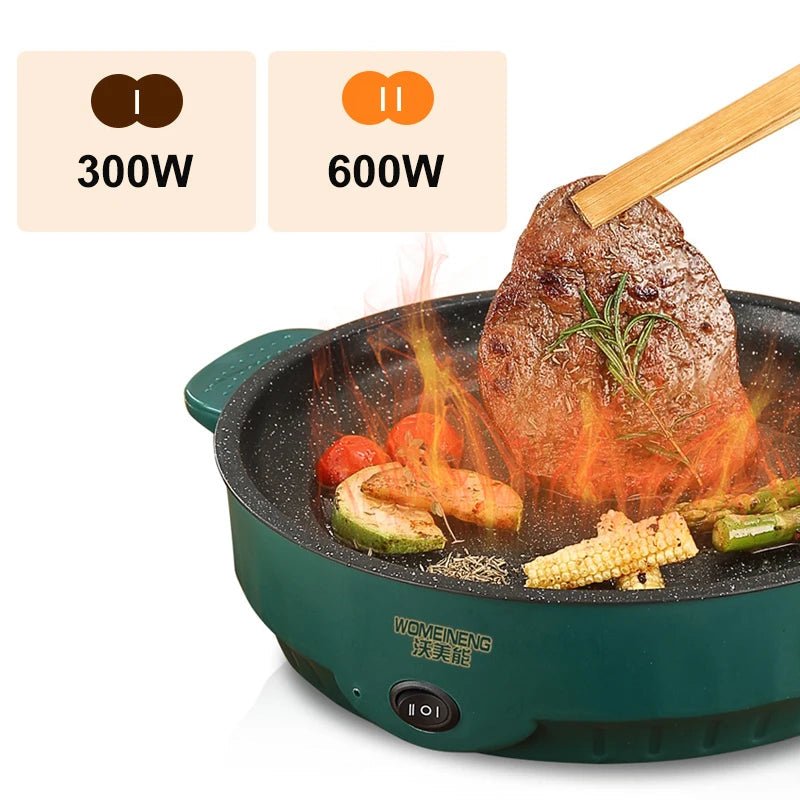 Electric MultiCooker Electric Frying Pan 220V Househould Barbecue Fried Steak Fish Omelette Frying Pan Non - stick Cooking Machine - RELUX.STORE