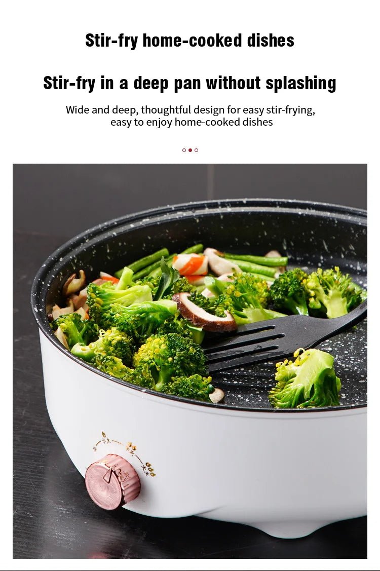 Electric MultiCooker Electric Frying Pan 220V Househould Barbecue Fried Steak Fish Omelette Frying Pan Non - stick Cooking Machine - RELUX.STORE