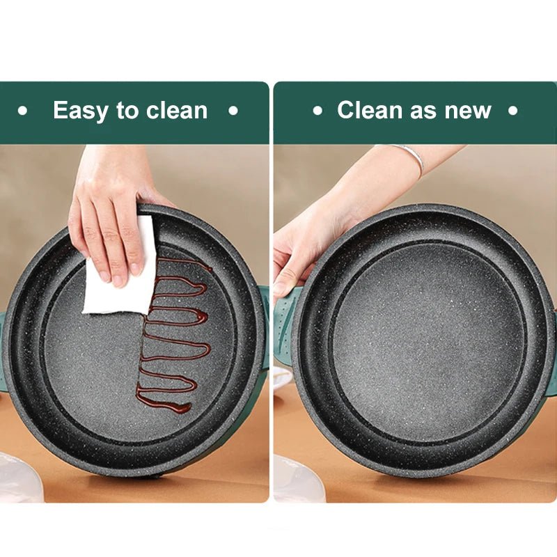 Electric MultiCooker Electric Frying Pan 220V Househould Barbecue Fried Steak Fish Omelette Frying Pan Non - stick Cooking Machine - RELUX.STORE