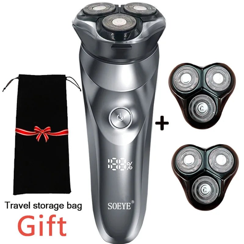 Electric Shaver for Men'S Electric Shaver Smart Razor for Beard Timmer IPX7 Waterproof Wet and Dry Shaving Machine Men Shaver - RELUX.STORE