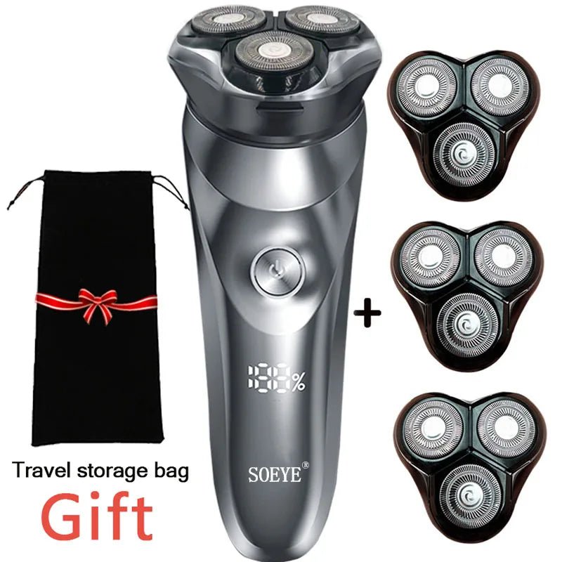 Electric Shaver for Men'S Electric Shaver Smart Razor for Beard Timmer IPX7 Waterproof Wet and Dry Shaving Machine Men Shaver - RELUX.STORE