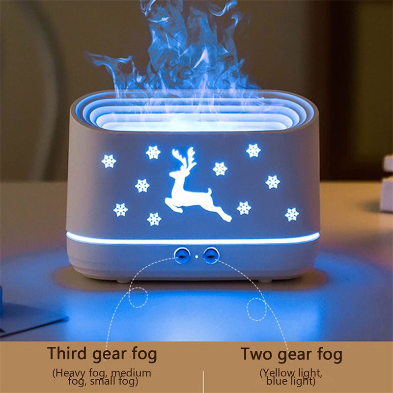 Elk Flame Humidifier Diffuser Mute Household Atmosphere Lamp Christmas Home Decorations - RELUX.STORE