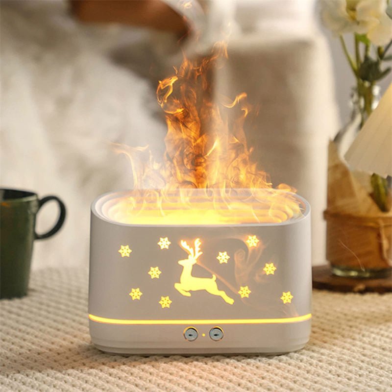 Elk Flame Humidifier Diffuser Mute Household Atmosphere Lamp Christmas Home Decorations - RELUX.STORE