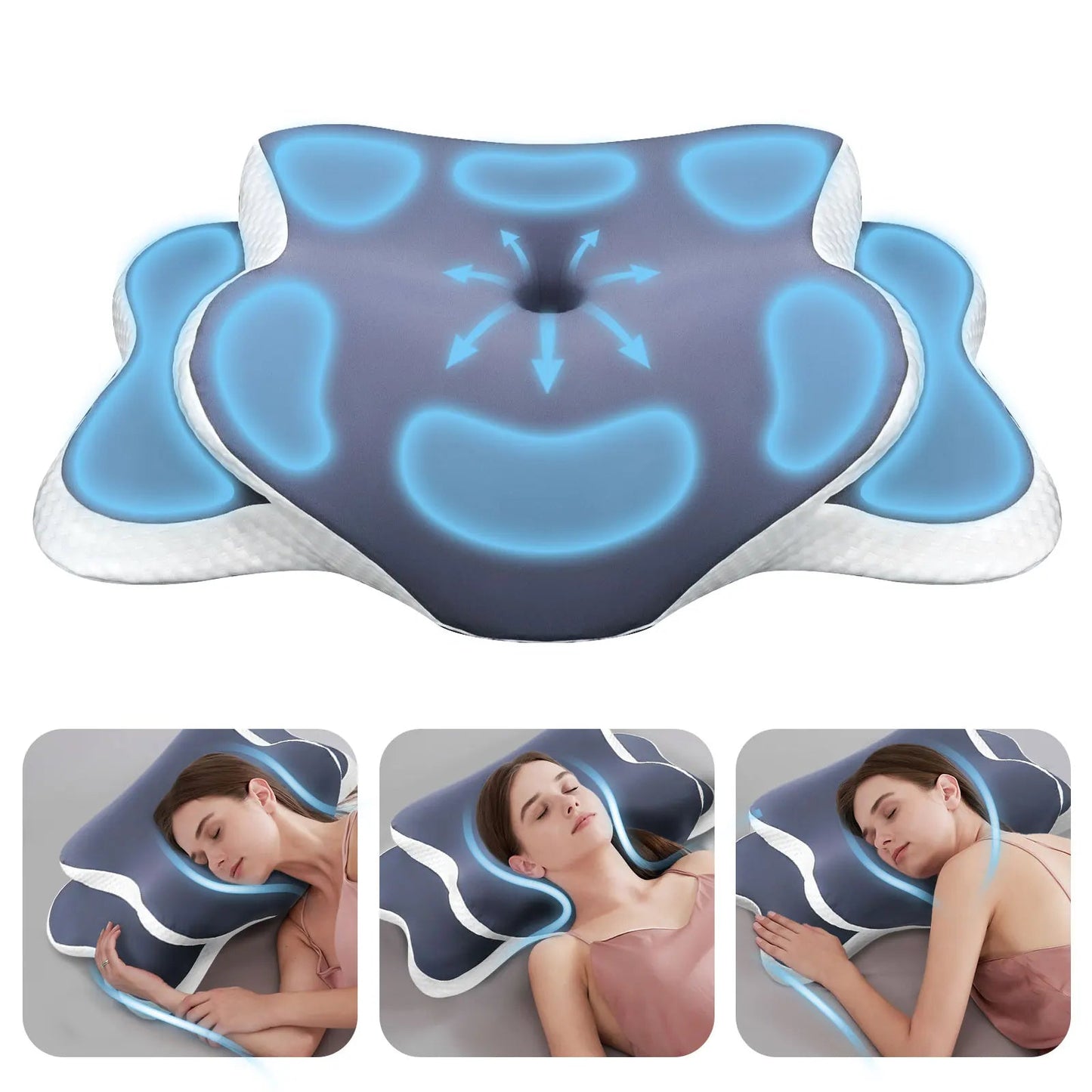 “Ergonomic Memory Foam Cervical Pillow – Orthopedic Contour Neck Support Pillow for Pain Relief | Ideal for Side, Back & Stomach Sleepers | Premium Gift for Deep Rest” - RELUX.STORE