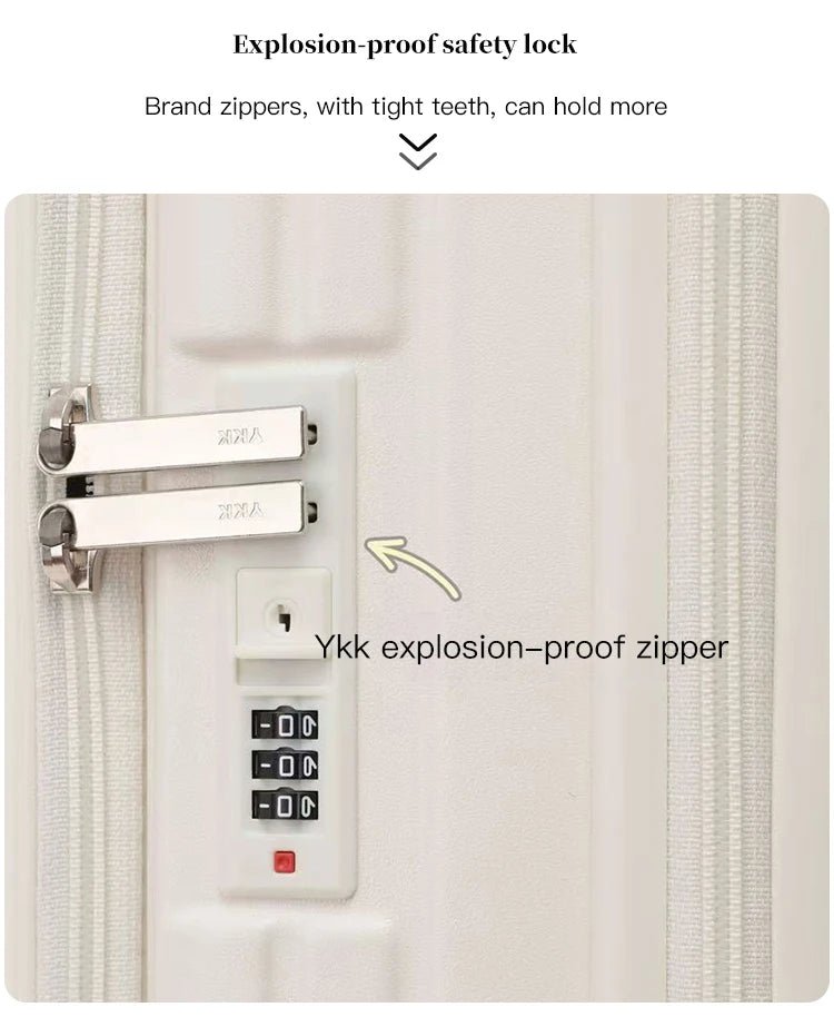 Expandable Hard - Side Trolley Luggage Set with Side Opening - Carry - On & Checked Suitcases, Anti - Shock & Password Lock - RELUX.STOREExpandable Hard - Side Trolley Luggage Set with Side Opening - Carry - On & Checked Suitcases, Anti - Shock & Password Lock