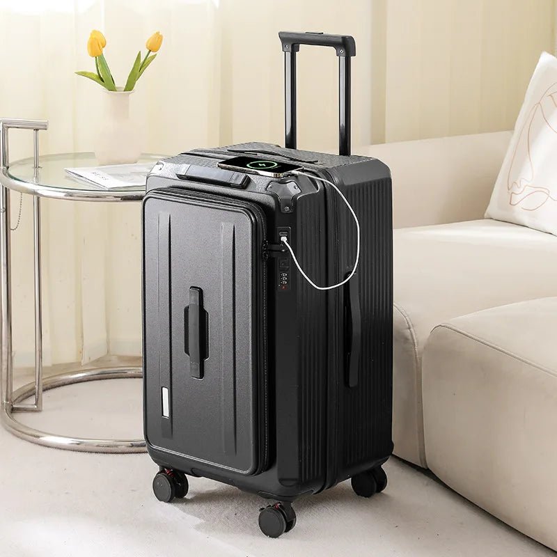 Expandable Luggage, Large - Capacity Thickened Trolley Case, 24 - inch Travel Suitcase, Luggage with Combination Lock, Sturdy and Du - RELUX.STOREExpandable Luggage, Large - Capacity Thickened Trolley Case, 24 - inch Travel Suitcase, Luggage with Combination Lock, Sturdy and Du