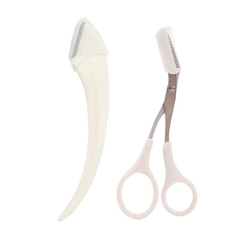 Eyebrow Trimming Knife Face Razor For Women Professional Eyebrow Scissors With Comb Brow Trimmer Scraper Accessories - RELUX.STORE
