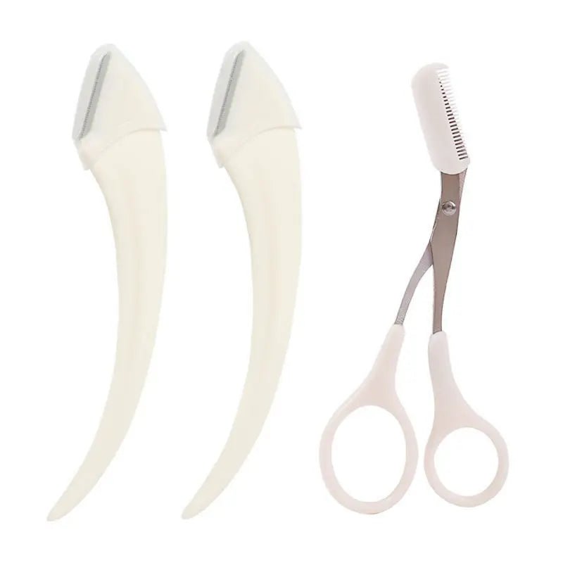 Eyebrow Trimming Knife Face Razor For Women Professional Eyebrow Scissors With Comb Brow Trimmer Scraper Accessories - RELUX.STORE